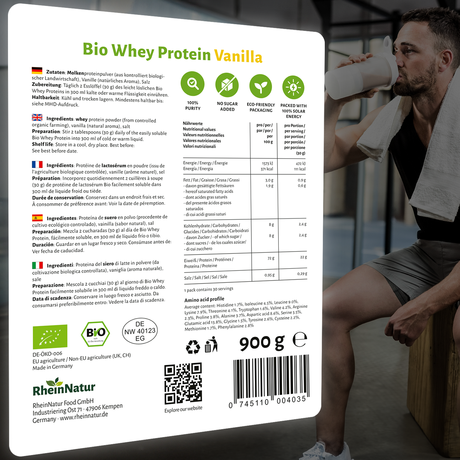 Bio Whey-Protein - Vanilla – RheinNatur
