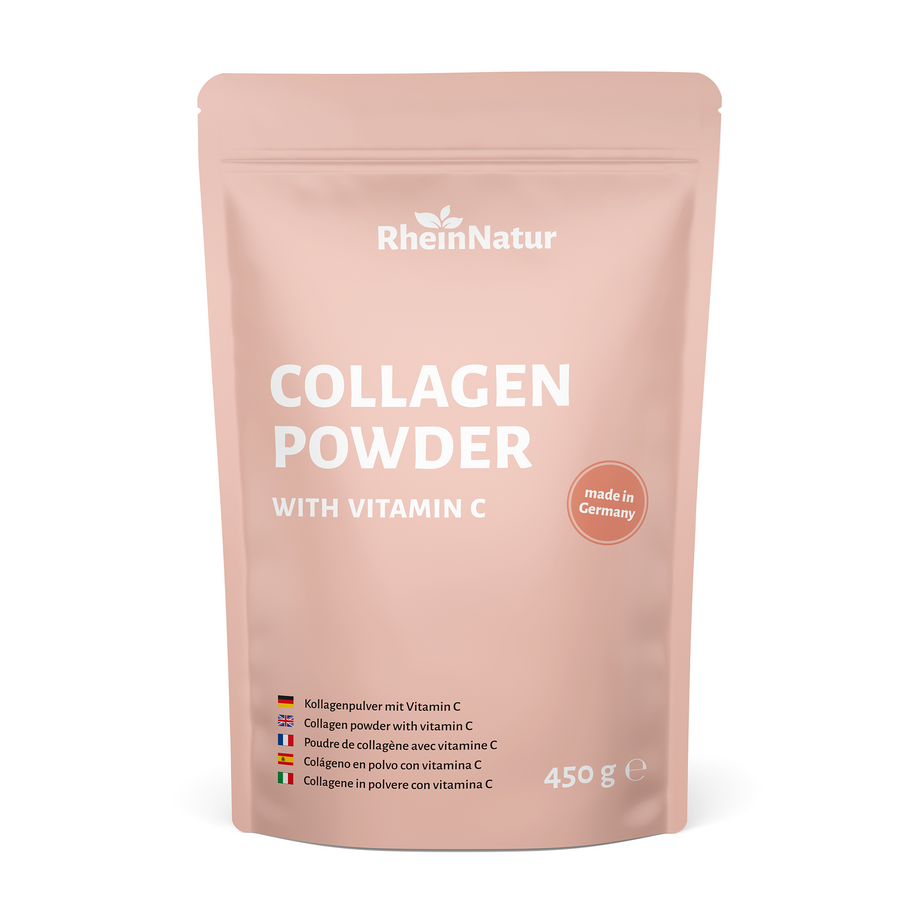 RHEINNATUR Collagen Hydrolysat Pulver mit Vitamin C - Kollagenpeptide Typ 1 & 3