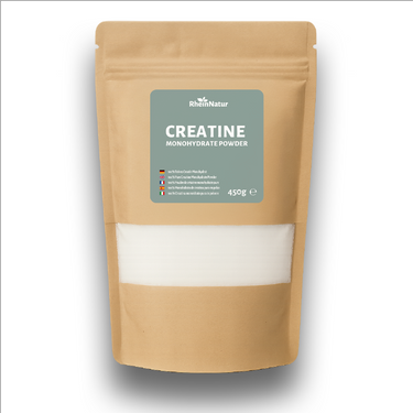 RheinNatur Creatine Monohydrate Powder - 450 g Reines Creatin-Monohydrat