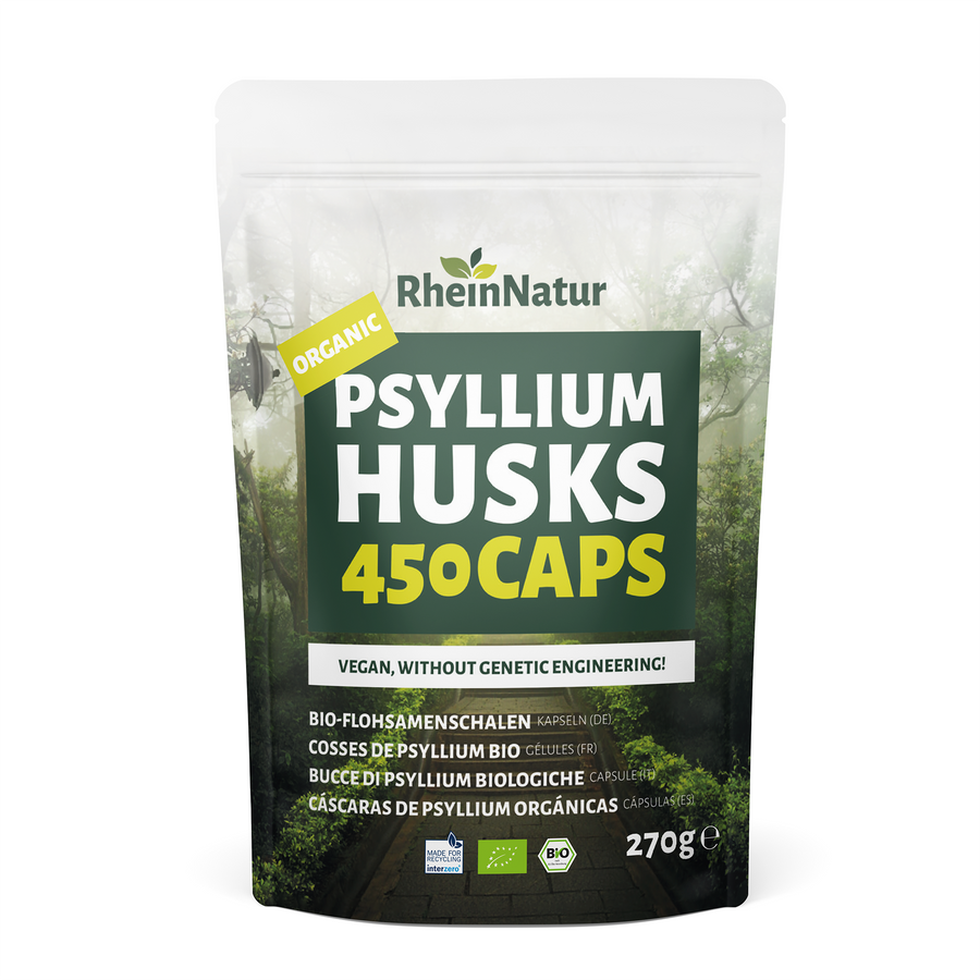 BIO Flohsamenschalen Kapseln- 450 Stück