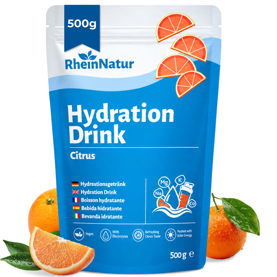 RheinNatur Hydration Drink Citrus, 500 g Beutel – Vorderseite
