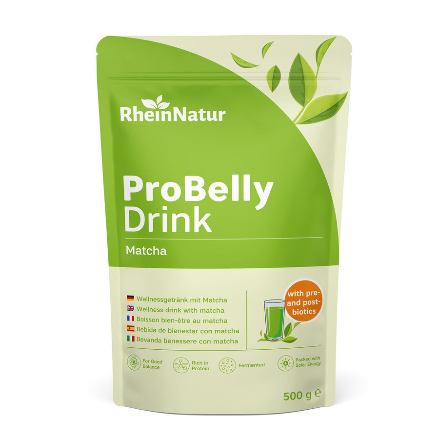 RheinNatur ProBelly Drink Matcha 500 g | fermentiert & proteinreich