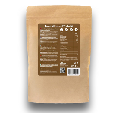 RheinNatur Protein Crispies 77 % Cocoa – Vegane Protein-Crispies mit Kakao, 500 g Beutel