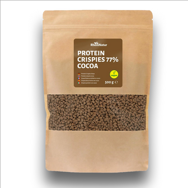 RheinNatur Protein Crispies 77 % Cocoa – Vegane Protein-Crispies mit Kakao, 500 g Beutel