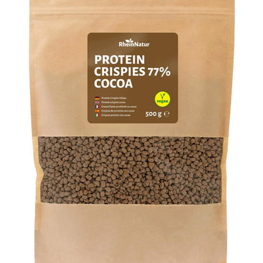 RheinNatur Protein Crispies 77 % Cocoa – Vegane Protein-Crispies mit Kakao, 500 g Beutel