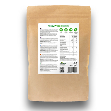 RheinNatur Whey Protein Isolate 900 g – 91 % Eiweißanteil, Molkenprotein-Isolat