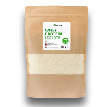 RheinNatur Whey Protein Isolate 900 g – 91 % Eiweißanteil, Molkenprotein-Isolat