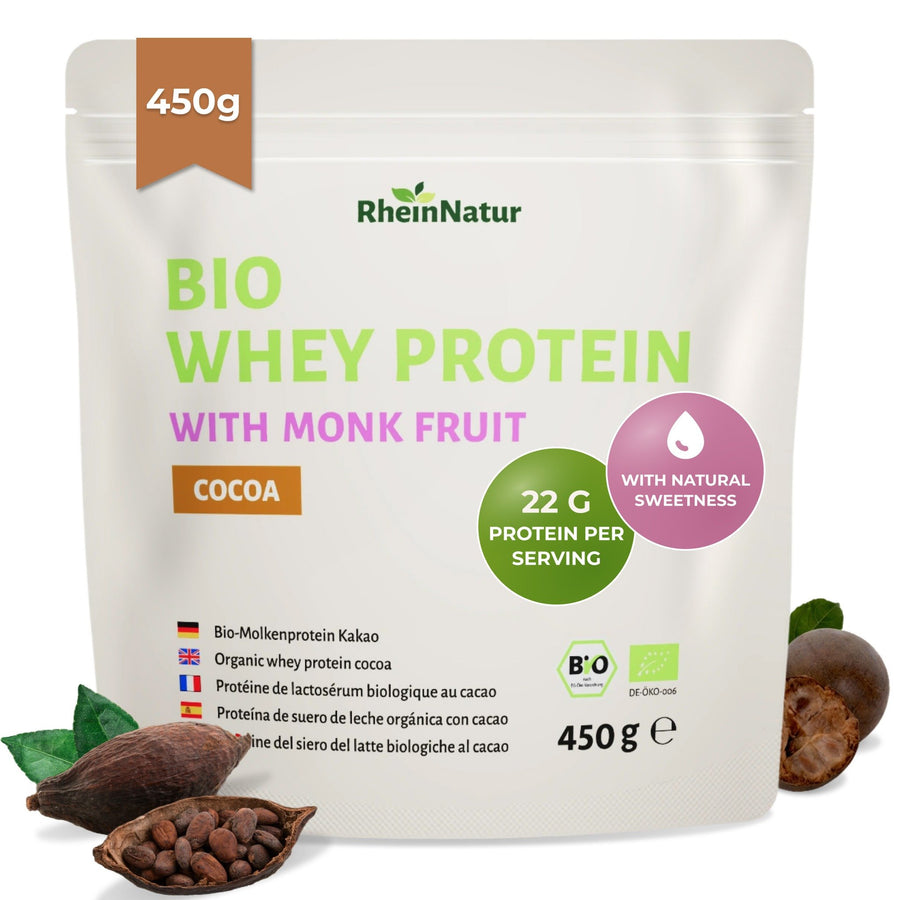 RheinNatur Bio Whey Protein Kakao – mit Mönchsfrucht